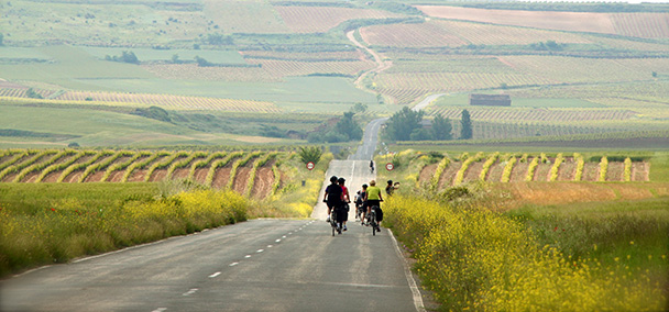 Cycling through the beautiful Spanish countryside